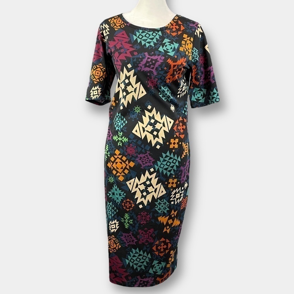 NEW LulaRoe Geometric Shirt Midi Dress Size Medium